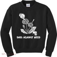 Funny Dads Against Weed Weed Wacker Dandelions Kids Sweatshirt thumb 0