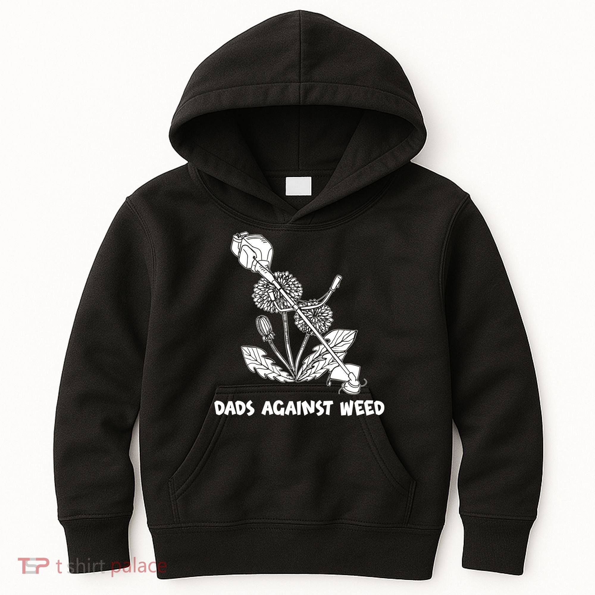 Funny Dads Against Weed Weed Wacker Dandelions Kids Hoodie