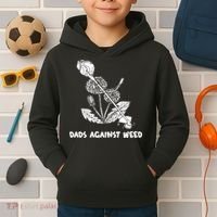 Funny Dads Against Weed Weed Wacker Dandelions Kids Hoodie thumb 2
