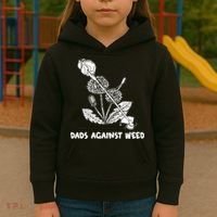 Funny Dads Against Weed Weed Wacker Dandelions Kids Hoodie thumb 3