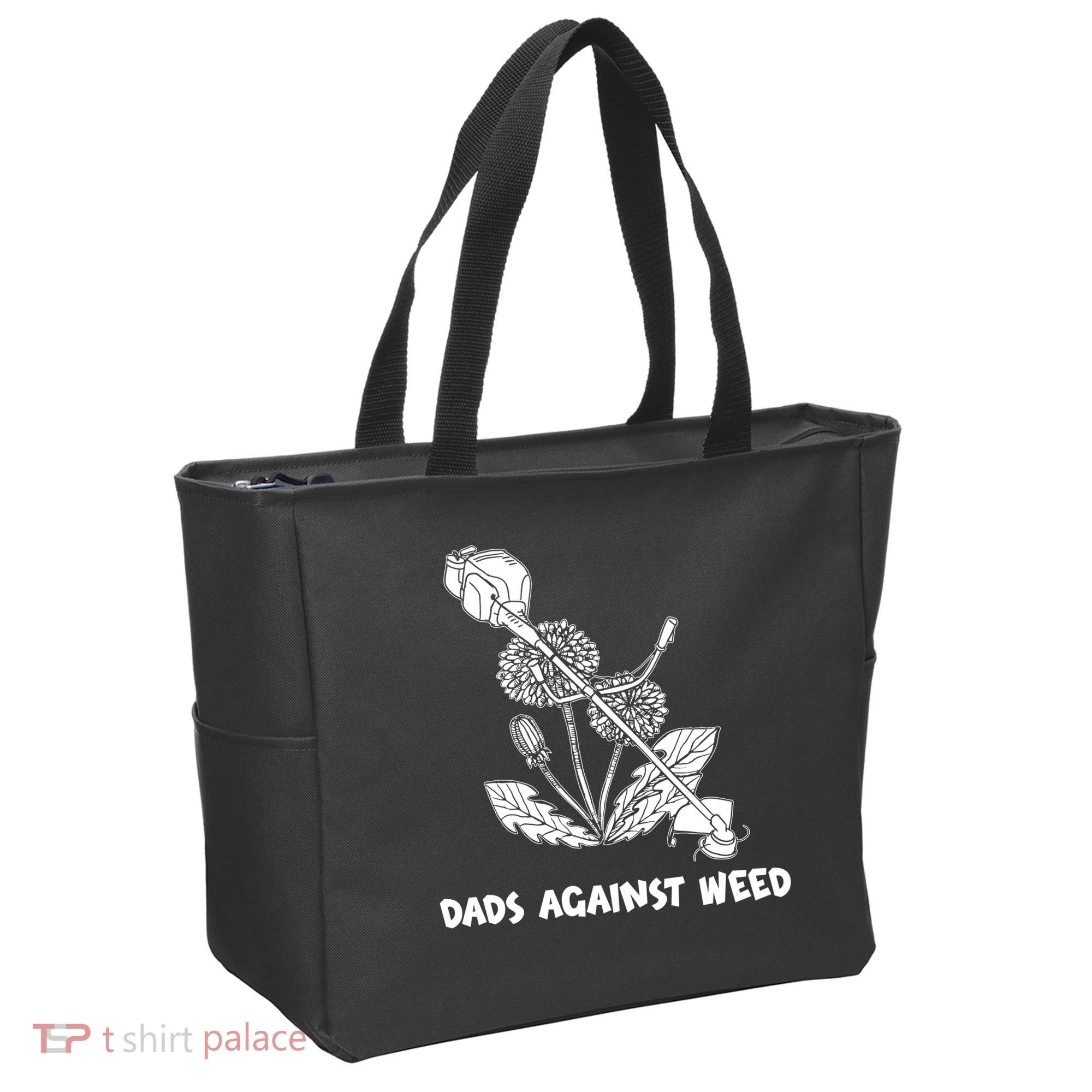 Funny Dads Against Weed Weed Wacker Dandelions Tote Bag