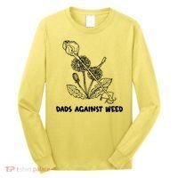 Funny Dads Against Weed Weed Wacker Dandelions Long Sleeve Shirt thumb 0