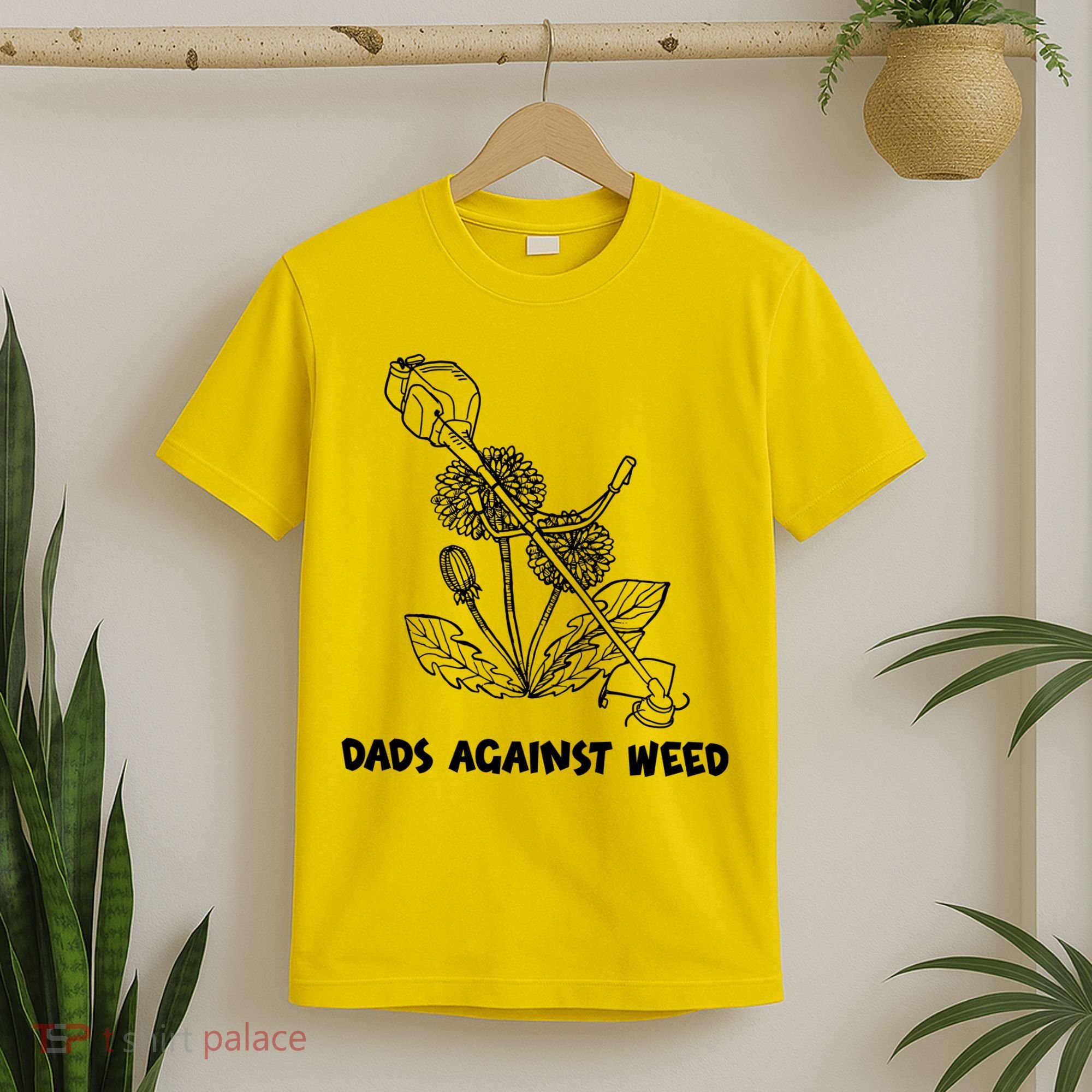 Funny Dads Against Weed Weed Wacker Dandelions T-Shirt