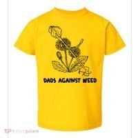 Funny Dads Against Weed Weed Wacker Dandelions Toddler T-Shirt thumb 0