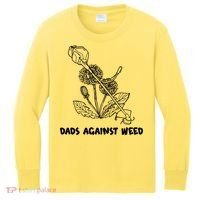 Funny Dads Against Weed Weed Wacker Dandelions Kids Long Sleeve Shirt thumb 0