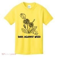 Funny Dads Against Weed Weed Wacker Dandelions Kids T-Shirt thumb 0
