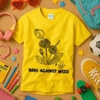 Funny Dads Against Weed Weed Wacker Dandelions Kids T-Shirt thumb 3