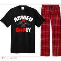 Fathers Day Armed And Dadly Deadly Funny For Dad Pajama Set thumb 0