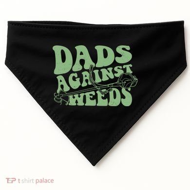 Funny Dads Against Weeds Lawn Weed Wacker USA-Made Doggie Bandana