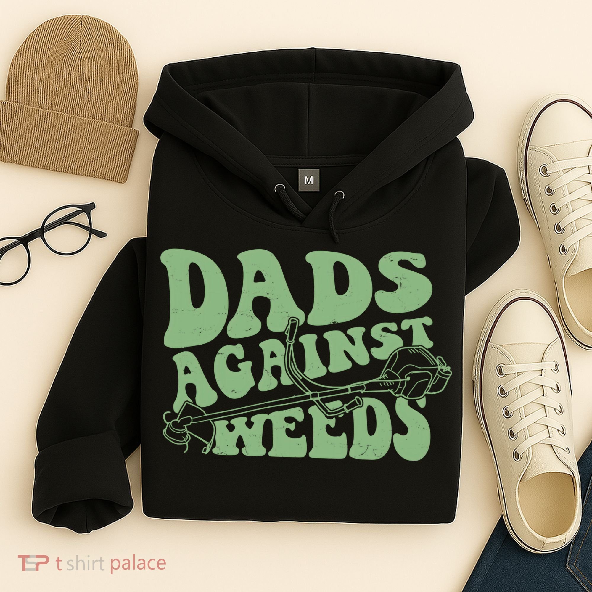 Funny Dads Against Weeds Lawn Weed Wacker Hoodie