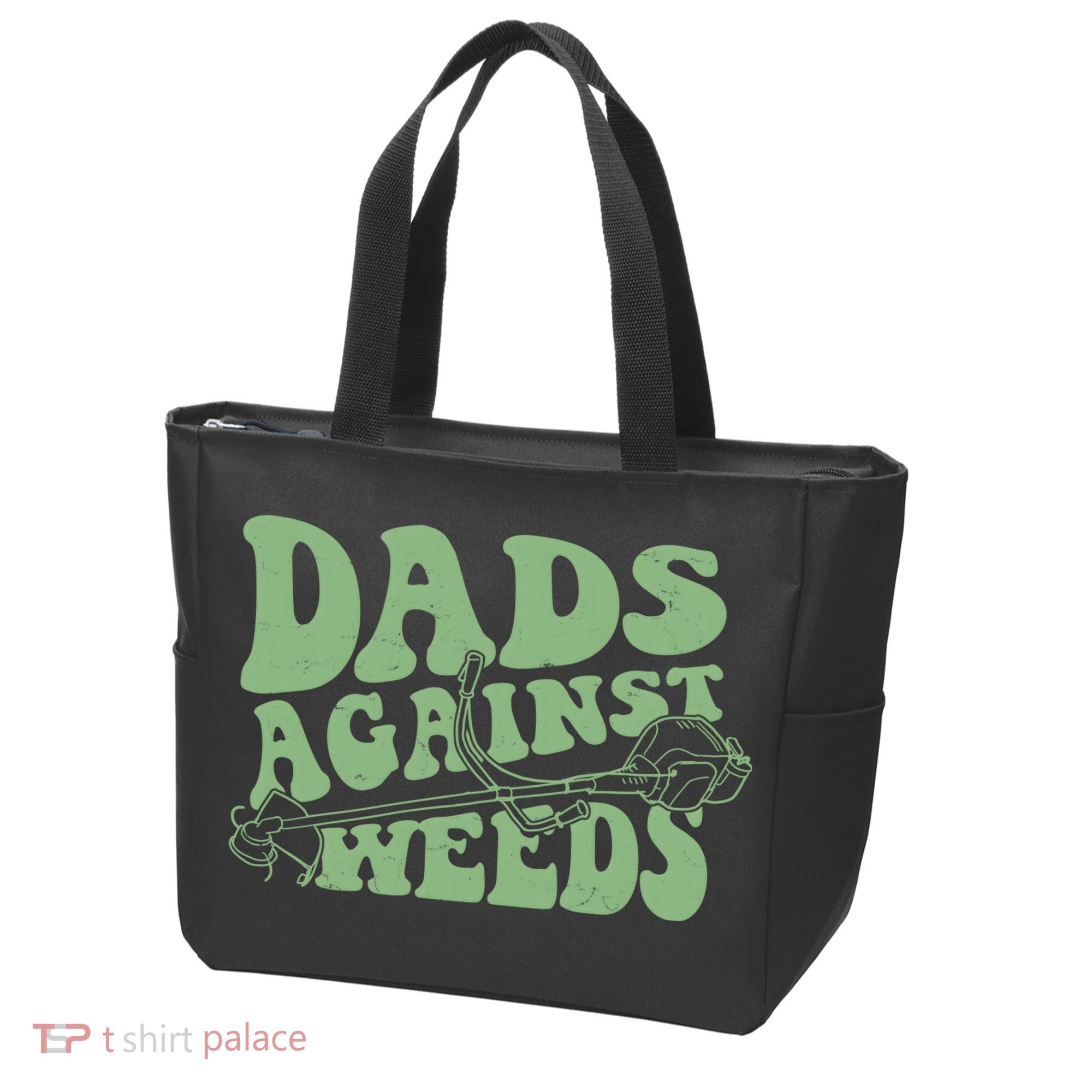 Funny Dads Against Weeds Lawn Weed Wacker Tote Bag