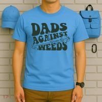 Funny Dads Against Weeds Lawn Weed Wacker T-Shirt thumb 5
