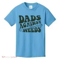 Funny Dads Against Weeds Lawn Weed Wacker Kids T-Shirt thumb 0