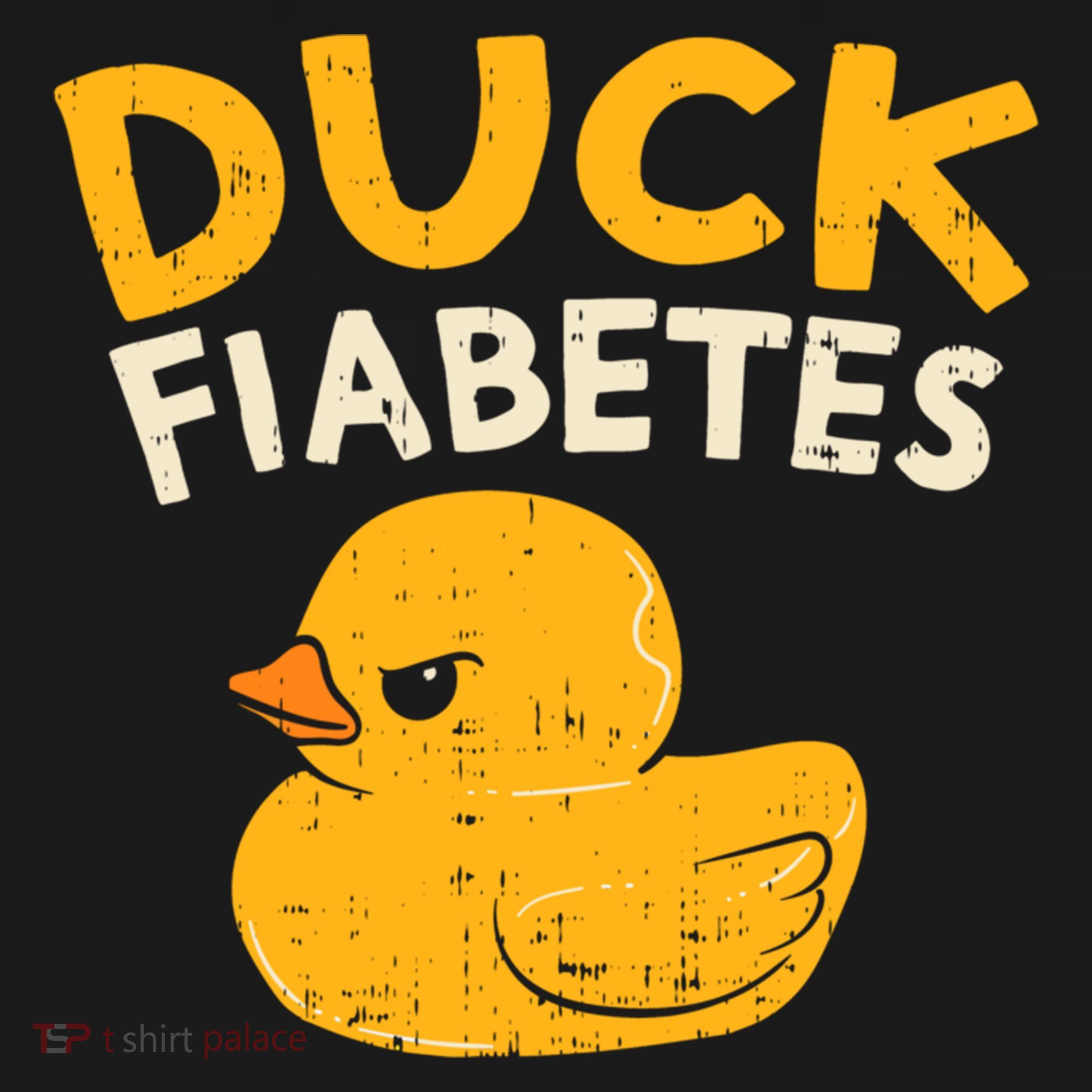 Funny Diabetes Awareness I Duck Fiabetes I Cool Rubber Duck Meaningful Gift USA-Made Doggie Bandana