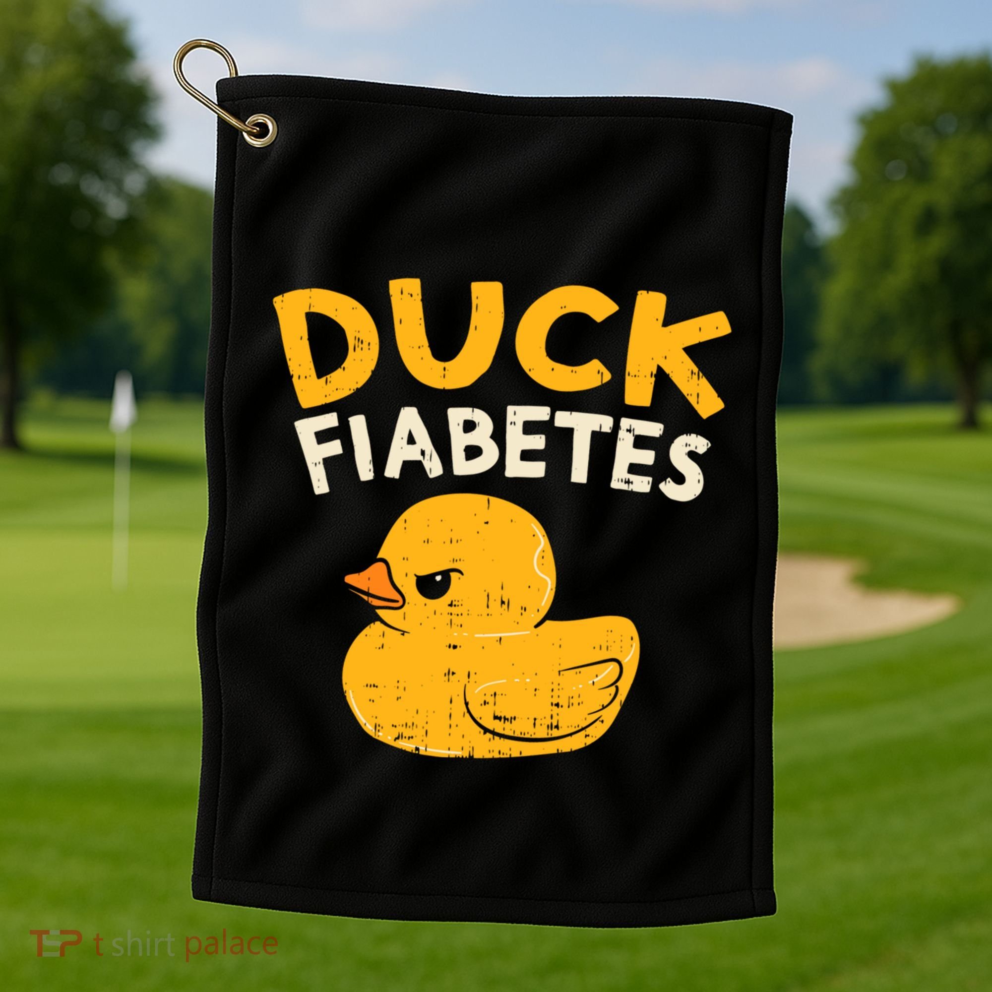 Funny Diabetes Awareness I Duck Fiabetes I Cool Rubber Duck Meaningful Gift Golf Towel