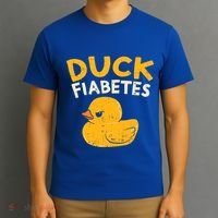 Funny Diabetes Awareness I Duck Fiabetes I Cool Rubber Duck Meaningful Gift T-Shirt thumb 3