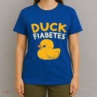 Funny Diabetes Awareness I Duck Fiabetes I Cool Rubber Duck Meaningful Gift T-Shirt thumb 4