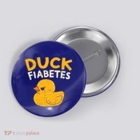 Funny Diabetes Awareness I Duck Fiabetes I Cool Rubber Duck Meaningful Gift Button thumb 0
