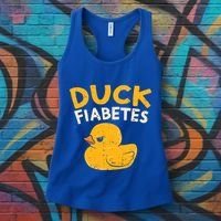 Funny Diabetes Awareness I Duck Fiabetes I Cool Rubber Duck Meaningful Gift Women's Tank Top thumb 3