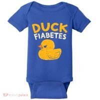 Funny Diabetes Awareness I Duck Fiabetes I Cool Rubber Duck Meaningful Gift Baby Bodysuit thumb 0