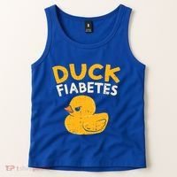 Funny Diabetes Awareness I Duck Fiabetes I Cool Rubber Duck Meaningful Gift Tank Top thumb 2
