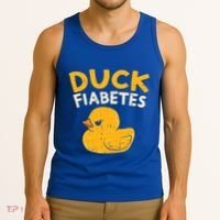 Funny Diabetes Awareness I Duck Fiabetes I Cool Rubber Duck Meaningful Gift Tank Top thumb 3