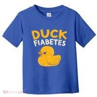 Funny Diabetes Awareness I Duck Fiabetes I Cool Rubber Duck Meaningful Gift Toddler T-Shirt thumb 0