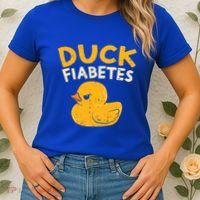 Funny Diabetes Awareness I Duck Fiabetes I Cool Rubber Duck Meaningful Gift Women's T-Shirt thumb 2