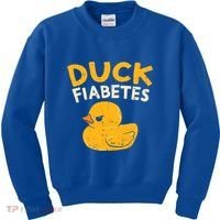 Funny Diabetes Awareness I Duck Fiabetes I Cool Rubber Duck Meaningful Gift Kids Sweatshirt thumb 0