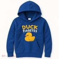 Funny Diabetes Awareness I Duck Fiabetes I Cool Rubber Duck Meaningful Gift Kids Hoodie thumb 0