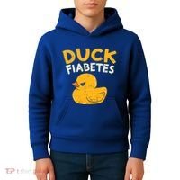 Funny Diabetes Awareness I Duck Fiabetes I Cool Rubber Duck Meaningful Gift Kids Hoodie thumb 4