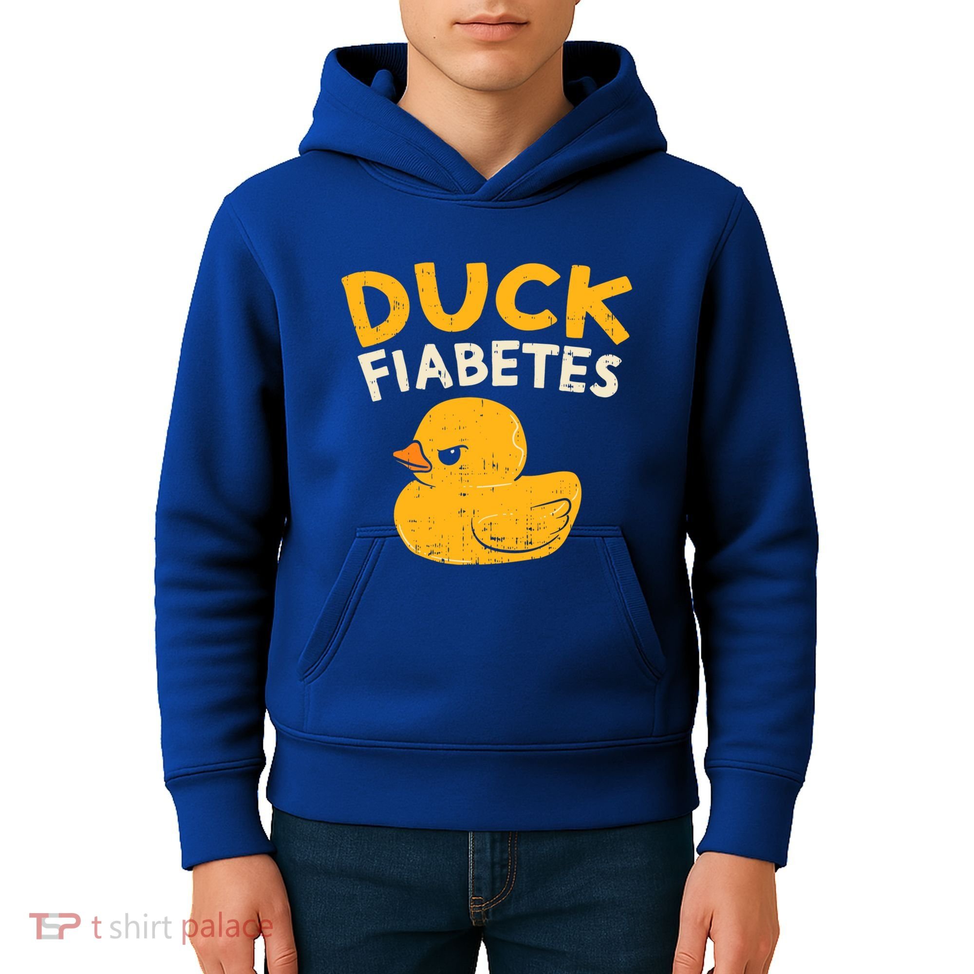 Funny Diabetes Awareness I Duck Fiabetes I Cool Rubber Duck Meaningful Gift Kids Hoodie