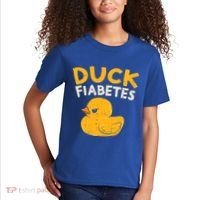 Funny Diabetes Awareness I Duck Fiabetes I Cool Rubber Duck Meaningful Gift Kids T-Shirt thumb 2