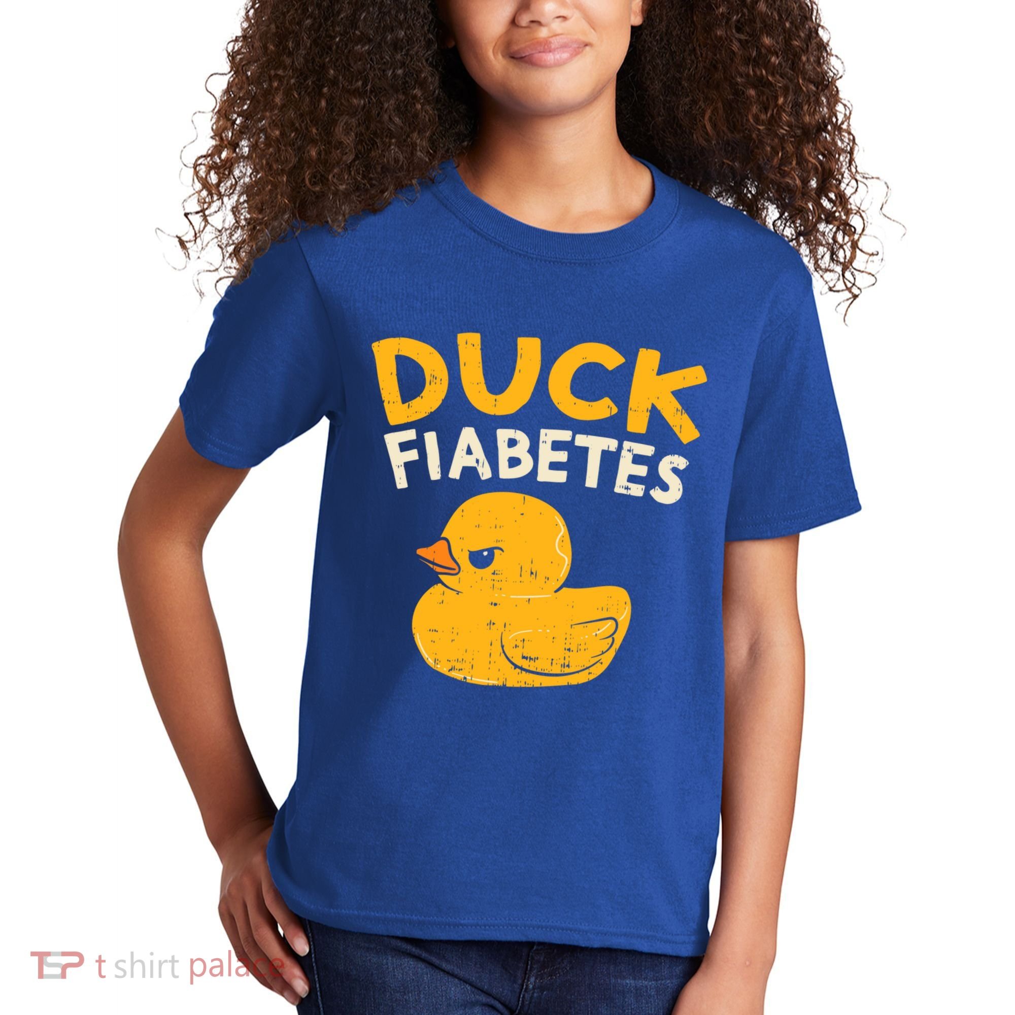 Funny Diabetes Awareness I Duck Fiabetes I Cool Rubber Duck Meaningful Gift Kids T-Shirt
