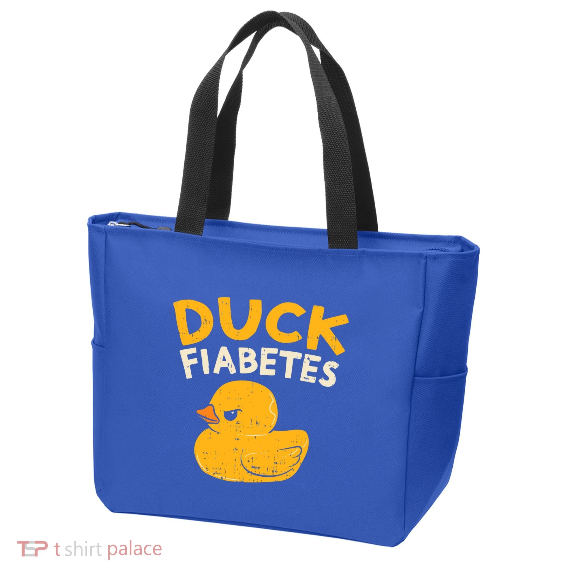 Funny Diabetes Awareness I Duck Fiabetes I Cool Rubber Duck Meaningful Gift Tote Bag