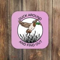 Funny Duck Around And Find Out Coaster thumb 0