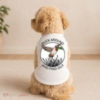 Funny Duck Around And Find Out Doggie Tank thumb 2