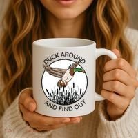 Funny Duck Around And Find Out Coffee Mug thumb 3