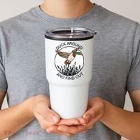 Funny Duck Around And Find Out Tumbler thumb 2