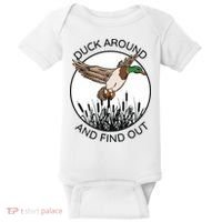 Funny Duck Around And Find Out Baby Bodysuit thumb 0
