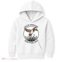 Funny Duck Around And Find Out Kids Hoodie thumb 0