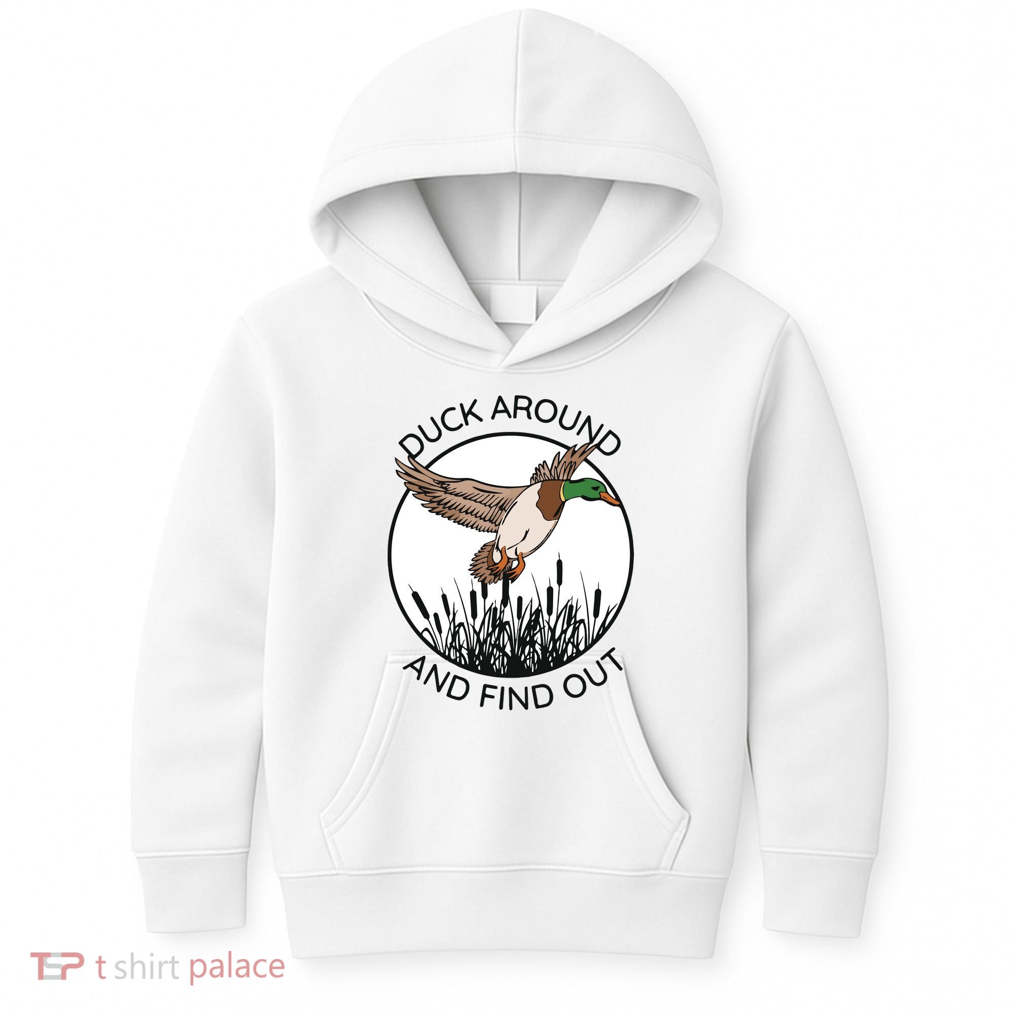 Funny Duck Around And Find Out Kids Hoodie