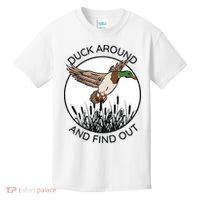 Funny Duck Around And Find Out Kids T-Shirt thumb 0