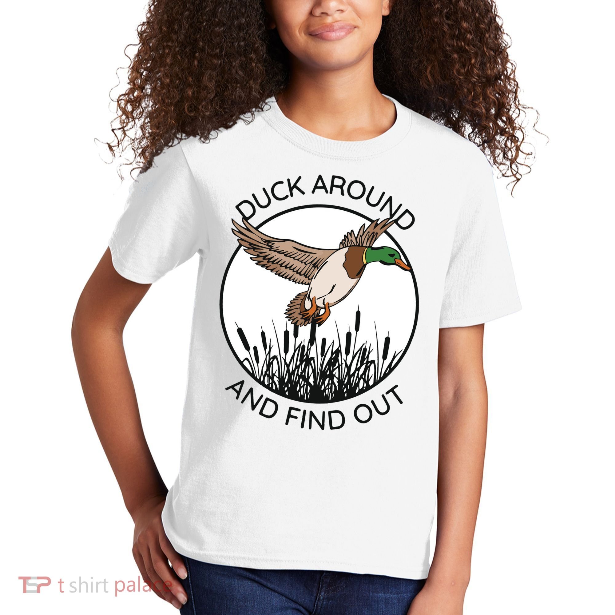 Funny Duck Around And Find Out Kids T-Shirt