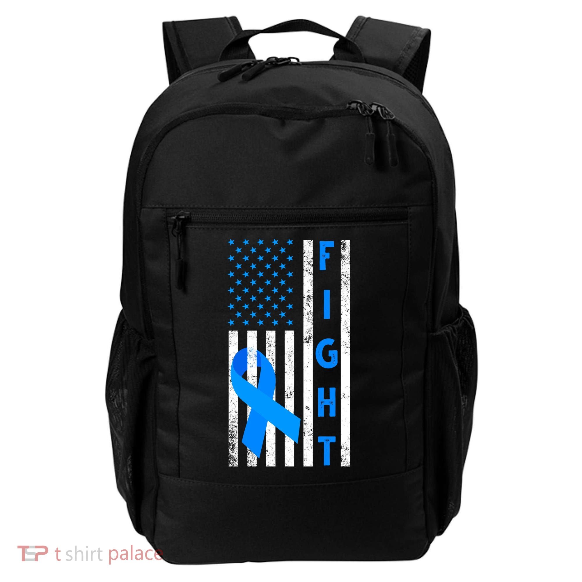 Fight Diabetes Awareness USA Flag Backpack