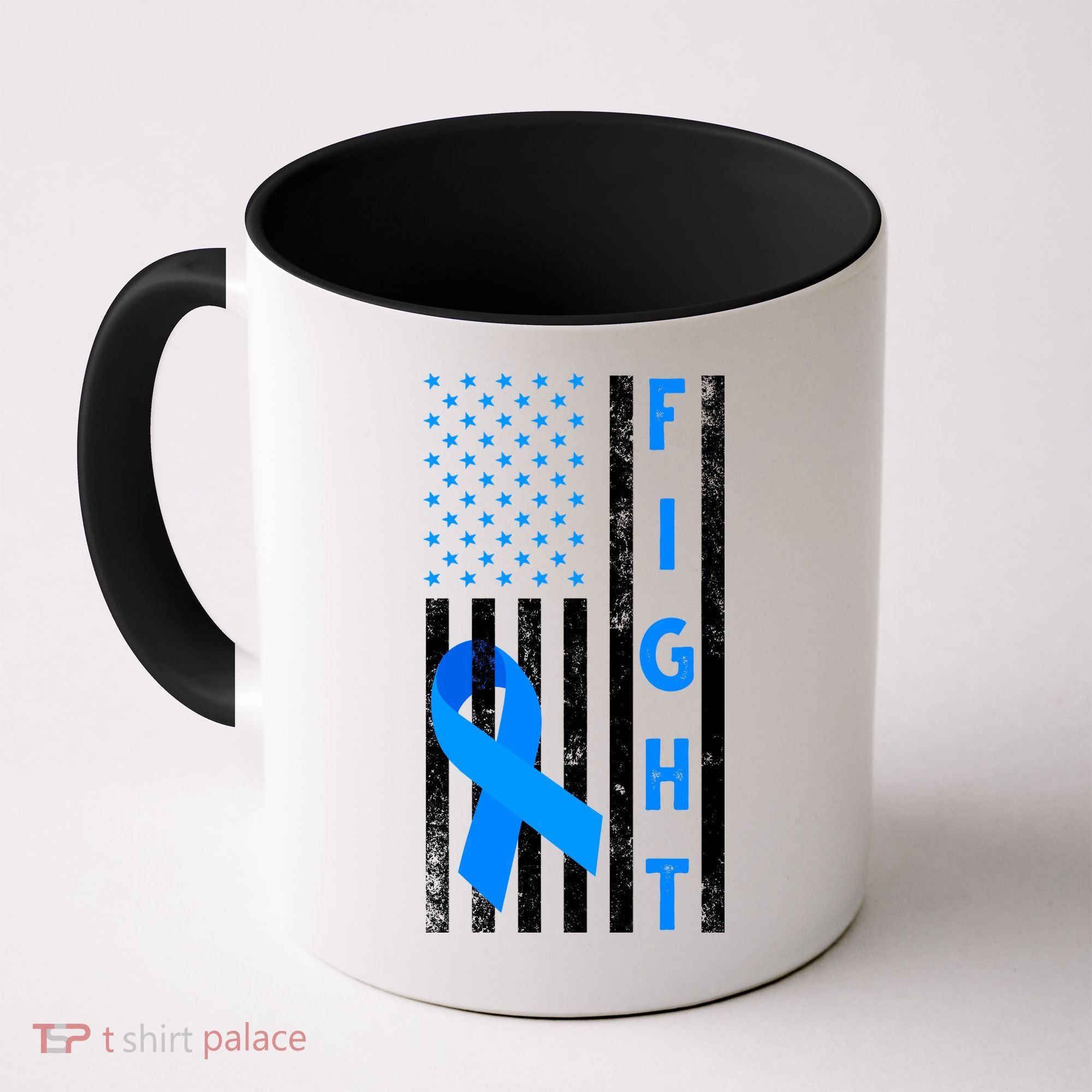Fight Diabetes Awareness USA Flag Coffee Mug