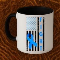 Fight Diabetes Awareness USA Flag Coffee Mug thumb 2