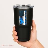 Fight Diabetes Awareness USA Flag Tumbler thumb 2