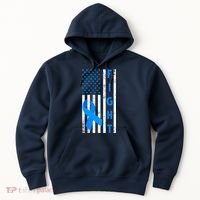 Fight Diabetes Awareness USA Flag Hoodie thumb 0