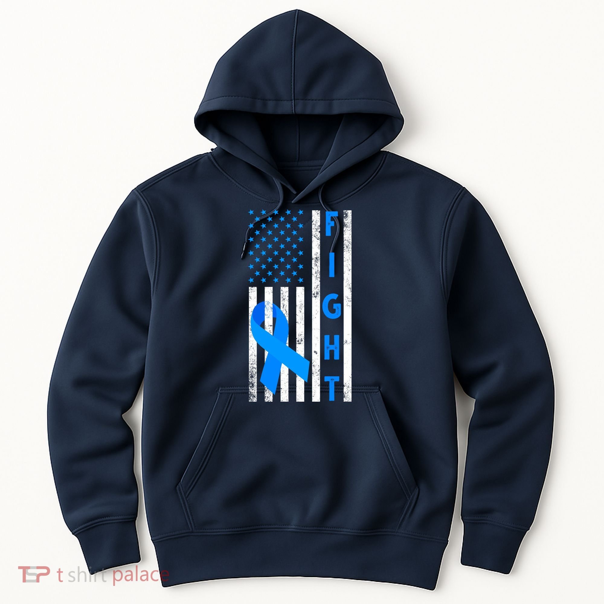 Fight Diabetes Awareness USA Flag Hoodie